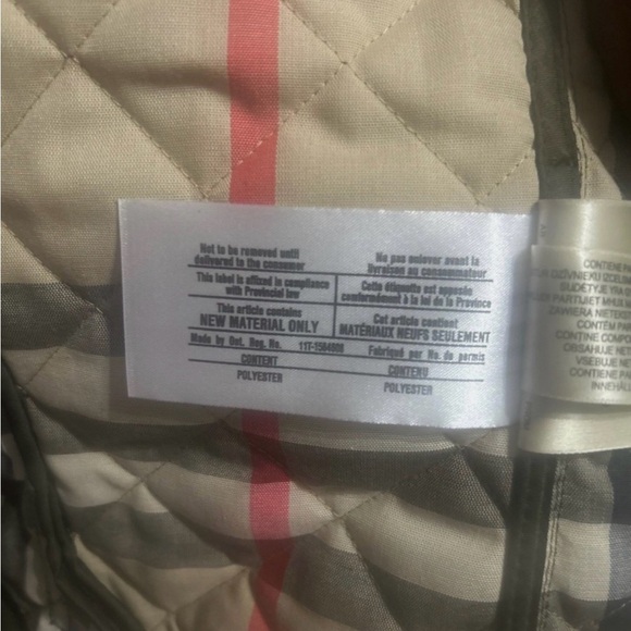 New Authentic Burberry Quilted Jacket - Dark Green - Picture 5 of 6